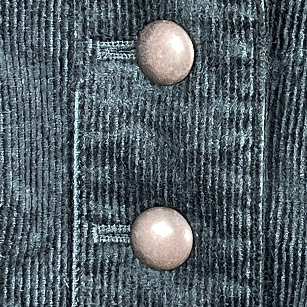INC Petite Dark Green Corduroy Military Jacket Lined Cropped M - Picture 7 of 13